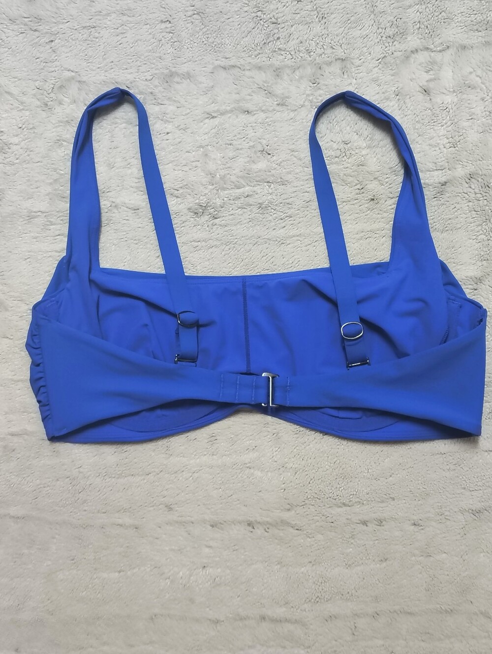 Athleta Square Neck Bra Cup Bikini Top Cerulean Blue Women's 40D/DD Coastal Swim - Picture 6 of 12